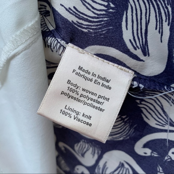 Anthropologie Porridge Layered Swing Tank Swans - Picture 5 of 6